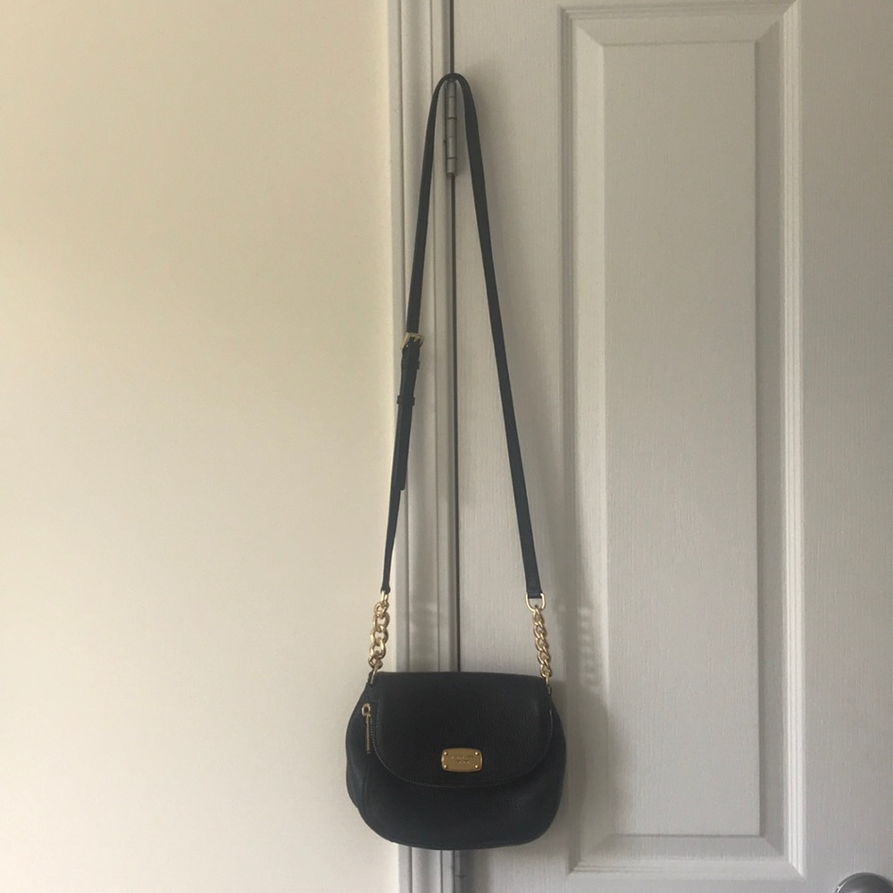 Michael Kors Black Pebbled Leather Crossbody